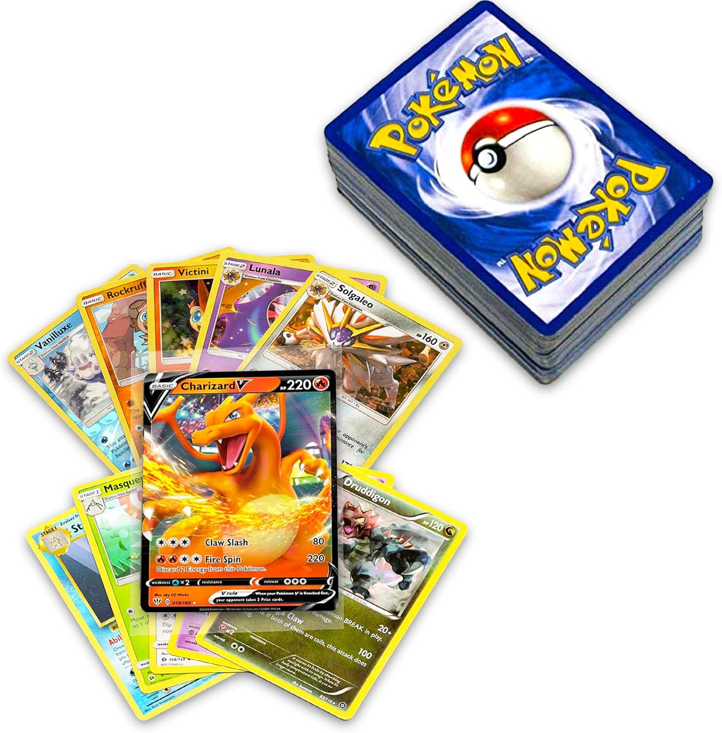 50+ Official Pokémon Cards with 5 Foils